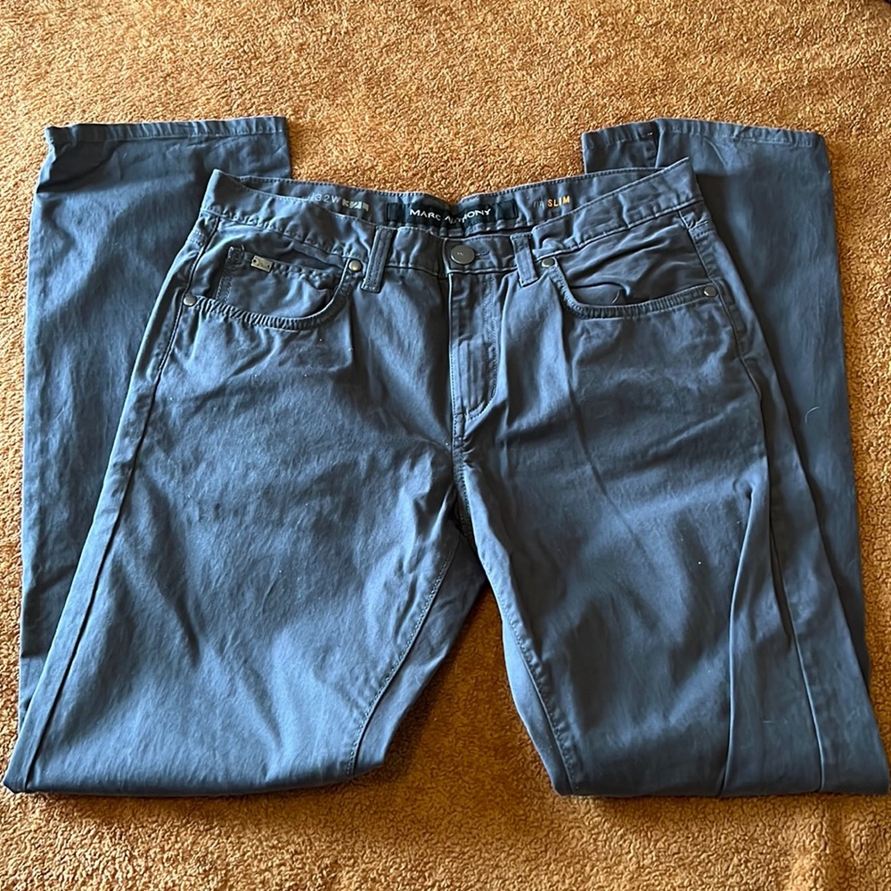 Mens Marc Anthony 32x32 fit slim dress pants